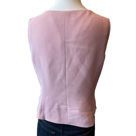 Kasper Womens Fitted Tank Top Round Neck Sleeveless Pullover Pink Size Small - Picture 3 of 4